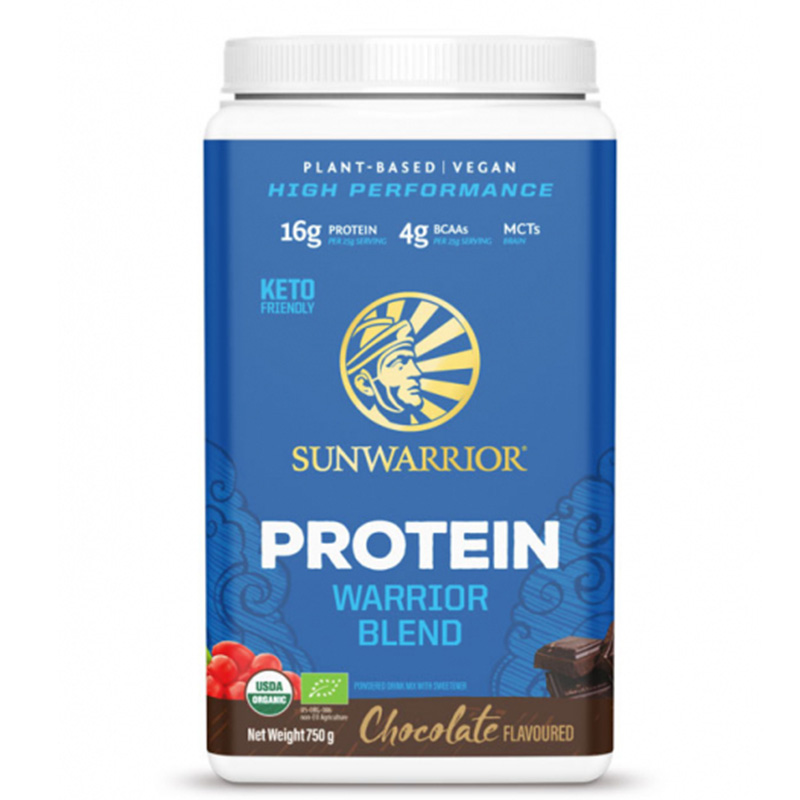 Sunwarrior Warriorblend Suklaa 750g ryhmässä Raaka-aineet / Terveysruoka / Proteiinijauhe @ Rawfoodshop Scandinavia AB (1088)