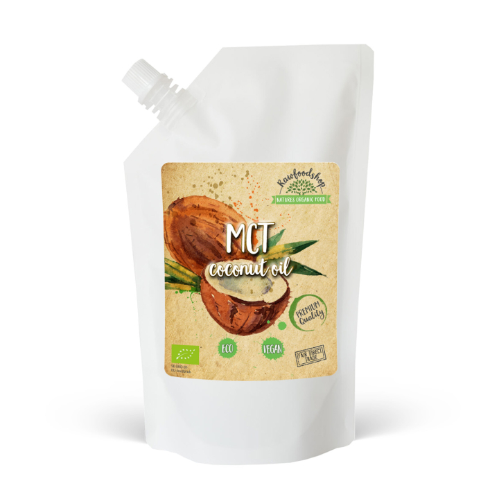 Kookosöljy MCT LUOMU 500ml ryhmässä Raaka-aineet / Pähkinät / Pähkinäöljyt @ Rawfoodshop Scandinavia AB (1098111)