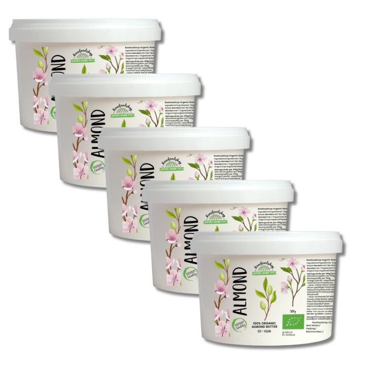 Paahdettu Mantelivoi EKO 500g x 5 pakettia ryhmässä Raaka-aineet / Pähkinät / Pähkinävoita @ Rawfoodshop Scandinavia AB (114500-SET5)