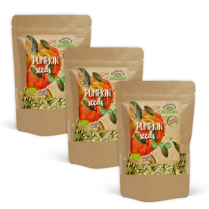 Kurpitsansiemenet LUOMU 1kg x 3 pakettia ryhmässä Raaka-aineet / Terveysruoka / Siemenet @ Rawfoodshop Scandinavia AB (141101-SET3)