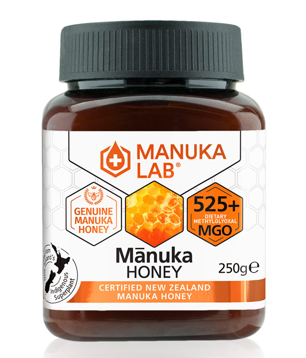 Manuka Lab Manuka-hunaja 525+ MGO 250g ryhmässä Raaka-aineet / Leipominen / Hunaja @ Rawfoodshop Scandinavia AB (1490)