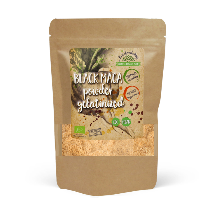 Maca-jauhe Musta Gelatinoitu LUOMU 500g ryhmässä Ravintolisät / Yrtit ja Kasvit / Maca & Ginseng @ Rawfoodshop Scandinavia AB (16135-1)