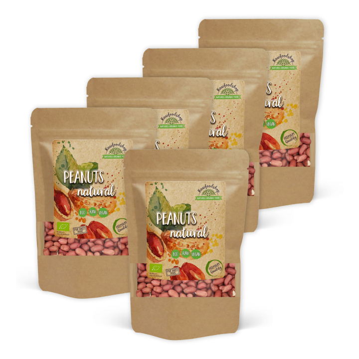 Maapähkinät Premium RAW LUOMU 1 kg x 5 pakettia ryhmässä Raaka-aineet / Pähkinät / Maapähkinät @ Rawfoodshop Scandinavia AB (1725001-SET5)