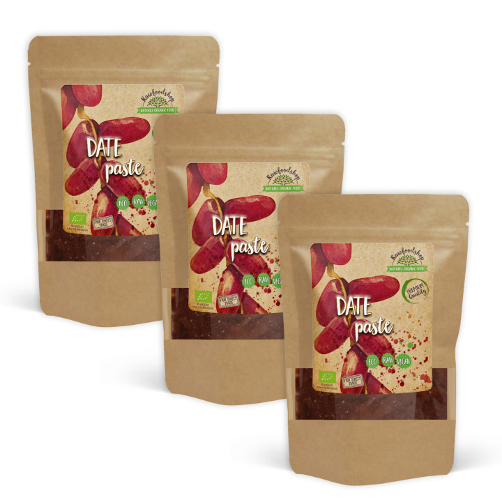 Taatelipasta LUOMU 500g x 3 pakettia ryhmässä Raaka-aineet / Hedelmät & Marjat / Päivämäärät @ Rawfoodshop Scandinavia AB (17435-SET3)