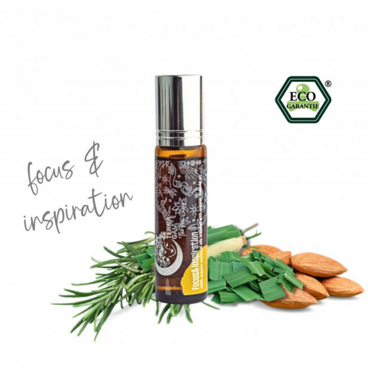 Eteerinen Öljy Fokus & Inspiraatio Roll-on LUOMU 10ml ryhmässä Iho & Vartalo / Vartalo / Roll on @ Rawfoodshop Scandinavia AB (17442562)