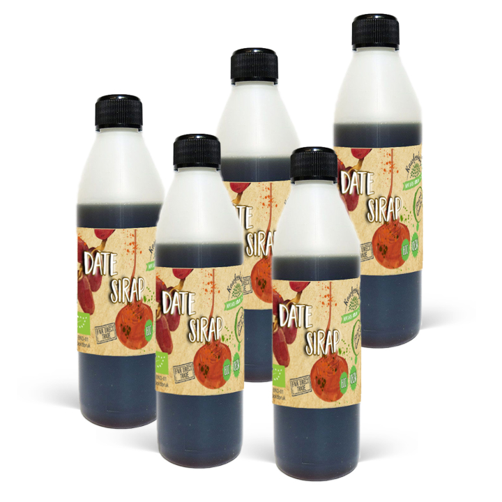 Taatelisiirappi LUOMU 500ml x 5 pulloa ryhmässä Raaka-aineet / Leipominen / Siirappi @ Rawfoodshop Scandinavia AB (1757-SET5)