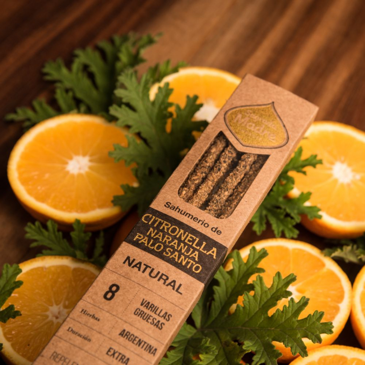 Sitronella, Appelsiini & Palo Santo suitsuketikut 8kpl ryhmässä Koti & Sielu / Tunnelma & tuoksu / Suitsuke @ Rawfoodshop Scandinavia AB (18-01)