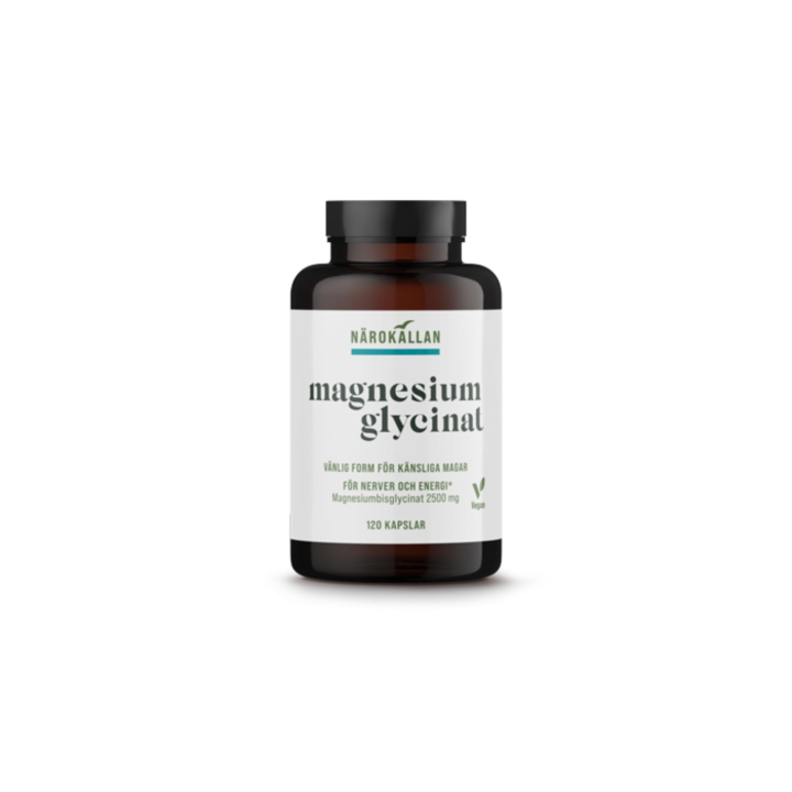 Magnesiumglysinaatti 120 kapselia ryhmässä Ravintolisät / Mineraalit / Magnesium @ Rawfoodshop Scandinavia AB (1819)