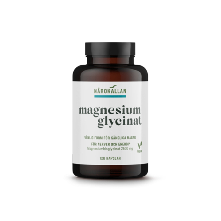 Magnesiumglysinaatti 120 kapselia ryhmässä Ravintolisät / Mineraalit / Magnesium @ Rawfoodshop Scandinavia AB (1819)