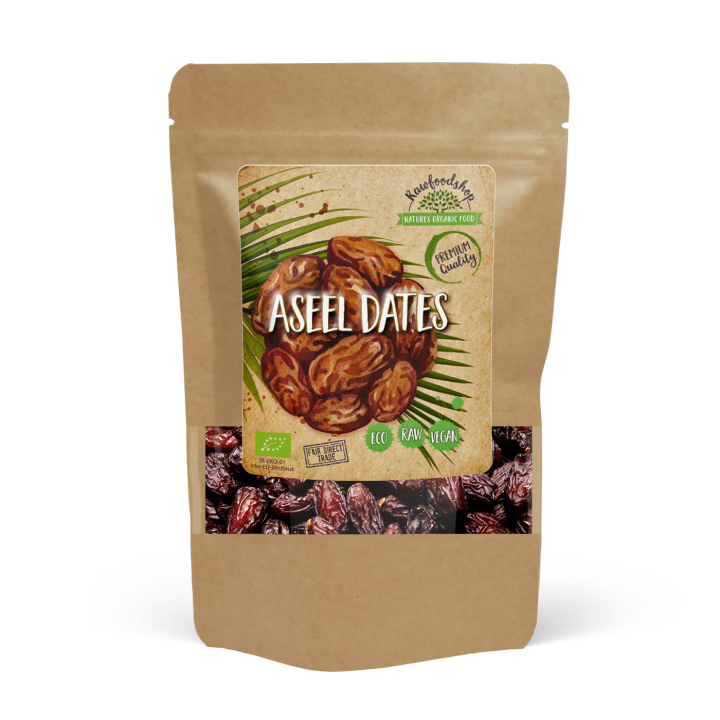Aseel taatelit kivettömät LUOMU 500g ryhmässä Raaka-aineet / Hedelmät & Marjat / Päivämäärät @ Rawfoodshop Scandinavia AB (18203)
