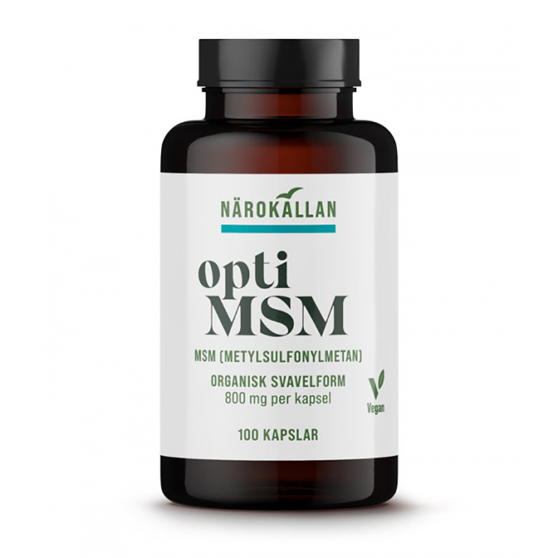 OptiMSM 100 Kapselia ryhmässä Ravintolisät / Muut ravintolisät / MSM @ Rawfoodshop Scandinavia AB (1850)