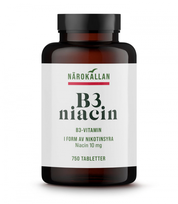 B3 Niasiini 10 mg 750 tbl ryhmässä Ravintolisät / Vitamiinit / B-vitamiini @ Rawfoodshop Scandinavia AB (1860)