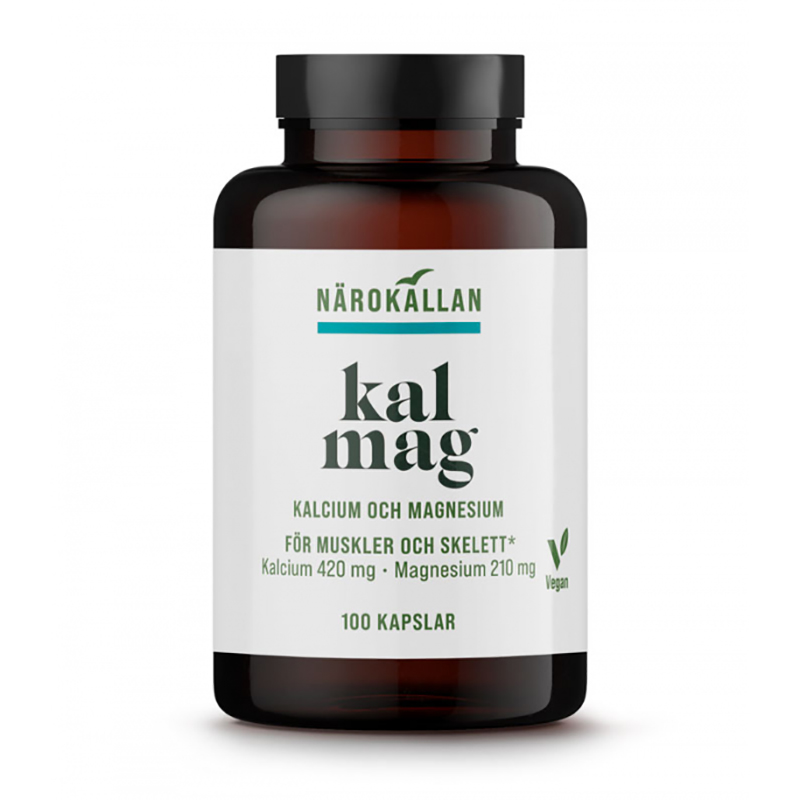 KalMag kapselit 100 kapselia ryhmässä Ravintolisät / Mineraalit / Mineraalikompleksi @ Rawfoodshop Scandinavia AB (1864)