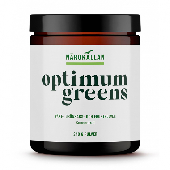 Optimum Greens 240g ryhmässä Ravintolisät / Yrtit ja Kasvit @ Rawfoodshop Scandinavia AB (1866)