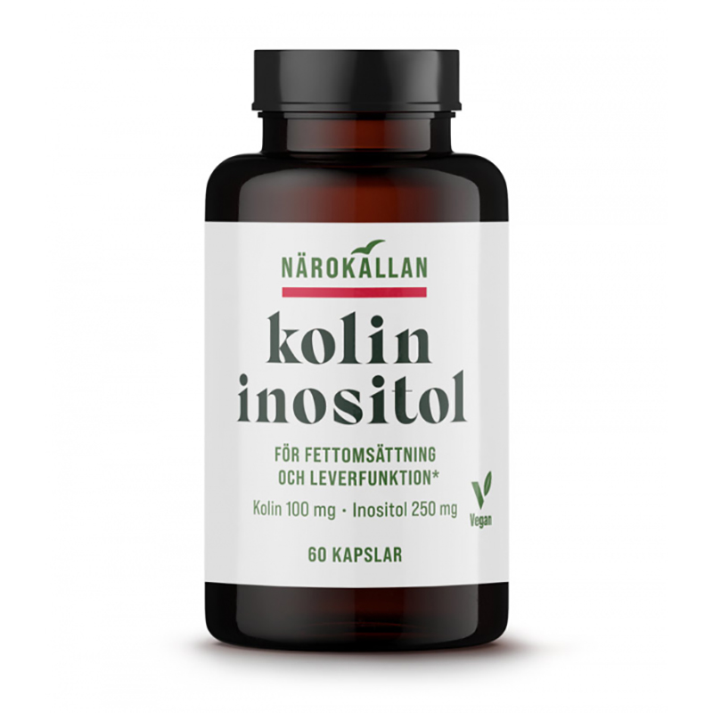Koliini & Inositoli 60 kapselia ryhmässä Ravintolisät / Vitamiinit / B-vitamiini @ Rawfoodshop Scandinavia AB (1879)