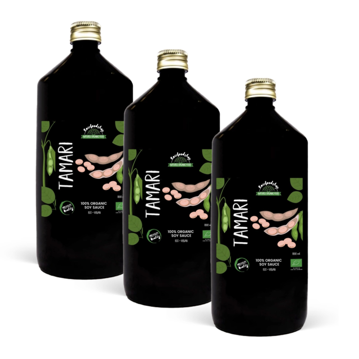 Tamari LUOMU 1000ml x 3 pulloa ryhmässä Raaka-aineet / Ruokakomero / Maustaminen / Soija & Kastike @ Rawfoodshop Scandinavia AB (190901000-SET3)