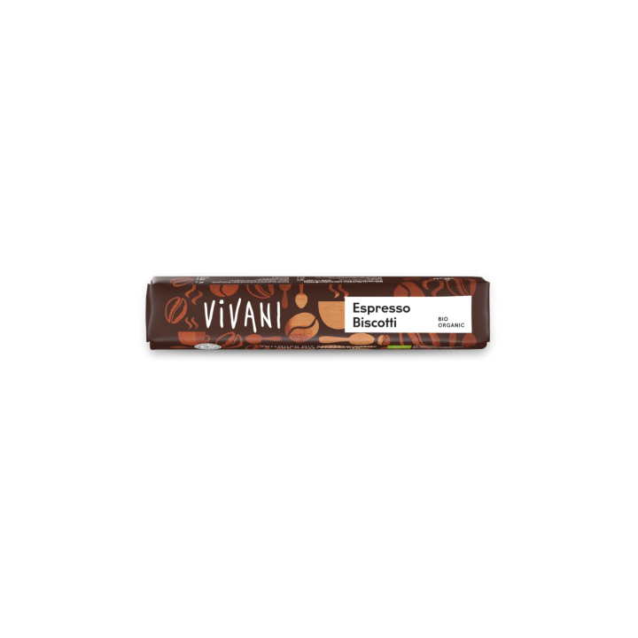 Sjokolade Espresso Biscotti ØKO 40g ryhmässä Raaka-aineet / Karkkia & Suklaata / Suklaapatukat @ Rawfoodshop Scandinavia AB (20222)