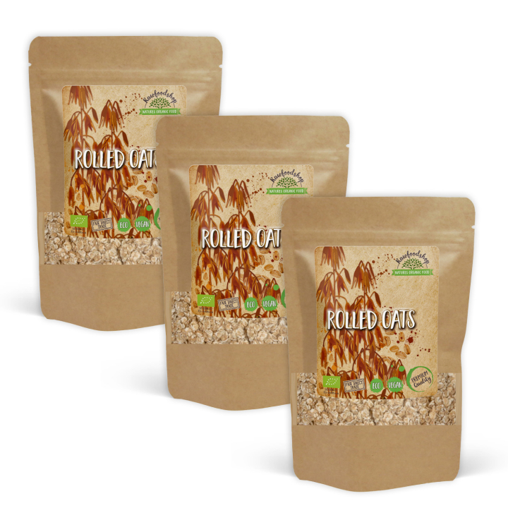 Kaurahiutaleet LUOMU 1kg x 3 pakettia ryhmässä Raaka-aineet / Leipominen / Viljat & Hiutaleet @ Rawfoodshop Scandinavia AB (205051-SET3)