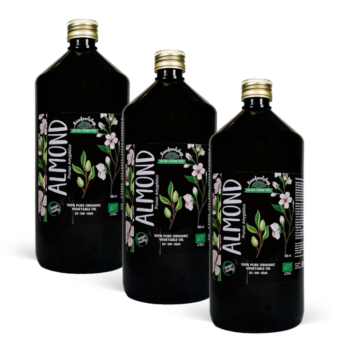 Manteliöljy kylmäpuristettu LUOMU 1000ml x 3 pulloa ryhmässä Raaka-aineet / Ruokakomero / Öljyt / Öljyt @ Rawfoodshop Scandinavia AB (2081204-SET3)