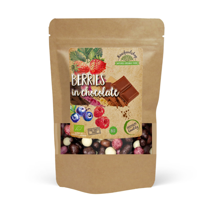 Suklaamarjat LUOMU 100g ryhmässä Raaka-aineet / Karkkia & Suklaata / Suklaapatukat @ Rawfoodshop Scandinavia AB (20860-1)