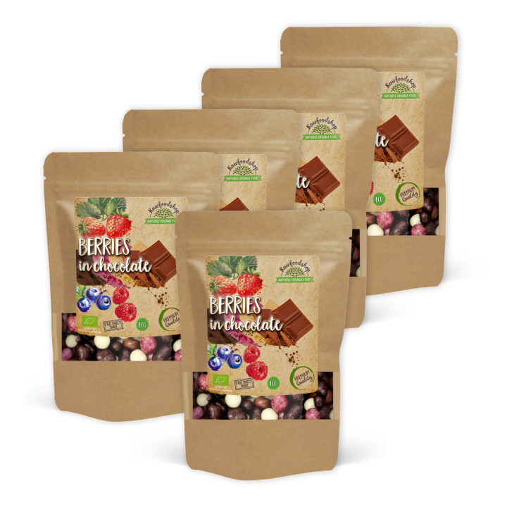 Suklaamarjat LUOMU 100g x 5 pakettia ryhmässä Raaka-aineet / Karkkia & Suklaata / Suklaapatukat @ Rawfoodshop Scandinavia AB (208601-SET5)