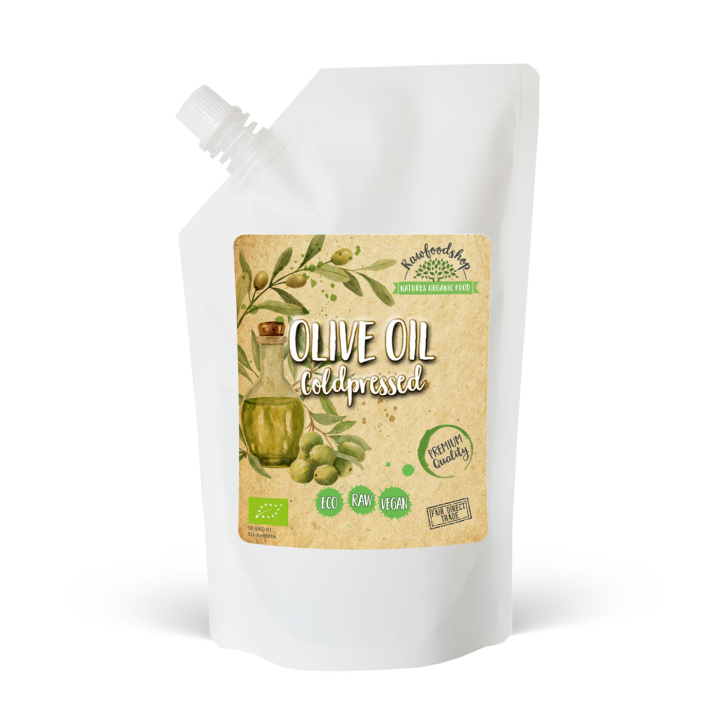 Kylmäpuristettu oliiviöljy LUOMU 1000ml ryhmässä Raaka-aineet / Ruokakomero / Öljyt / Öljyt @ Rawfoodshop Scandinavia AB (2101234)