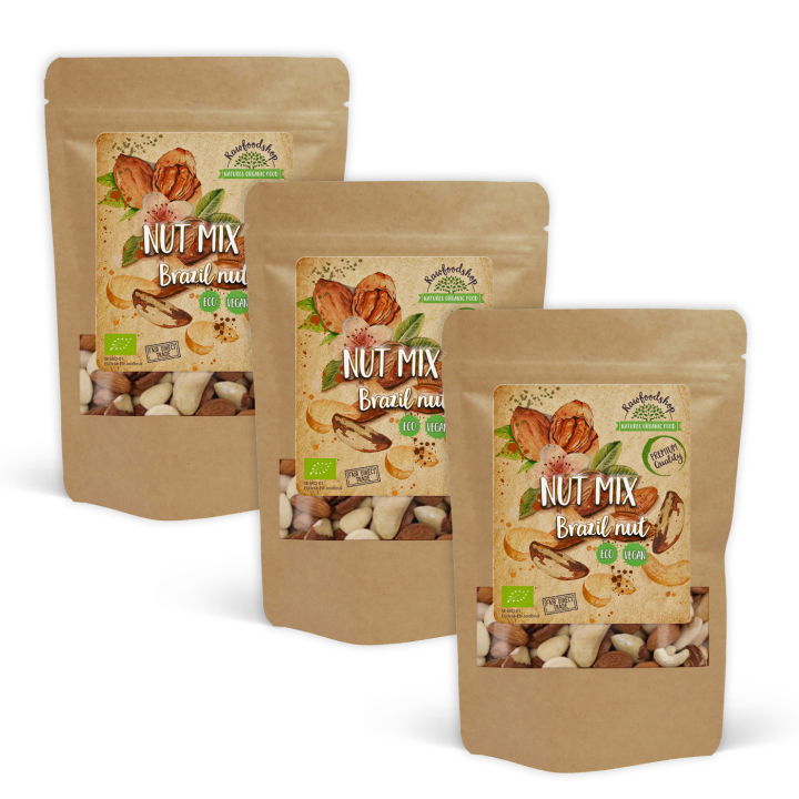 Pähkinäsekoitus Parapähkinöillä LUOMU 1kg x 3 pakettia ryhmässä Raaka-aineet / Pähkinät @ Rawfoodshop Scandinavia AB (211161-SET3)