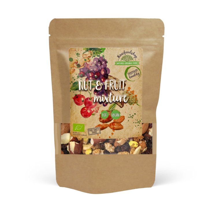 Pähkinä- ja hedelmäsekoitus LUOMU 250g ryhmässä Raaka-aineet / Pähkinät @ Rawfoodshop Scandinavia AB (2135412)