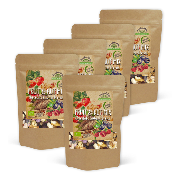 Hedelmä- & Pähkinäsekoitus Suklaa Cashew Metsämarjat LUOMU 200g x 5 pakettia ryhmässä Raaka-aineet / Hedelmät & Marjat / Muu hedelmä ja marjat @ Rawfoodshop Scandinavia AB (213982-SET5)