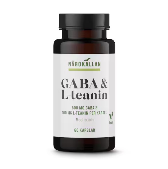 GABA & L-teaniini 60 kapselia ryhmässä Ravintolisät / Proteiinit & Aminohapot / Aminohapot @ Rawfoodshop Scandinavia AB (2158)