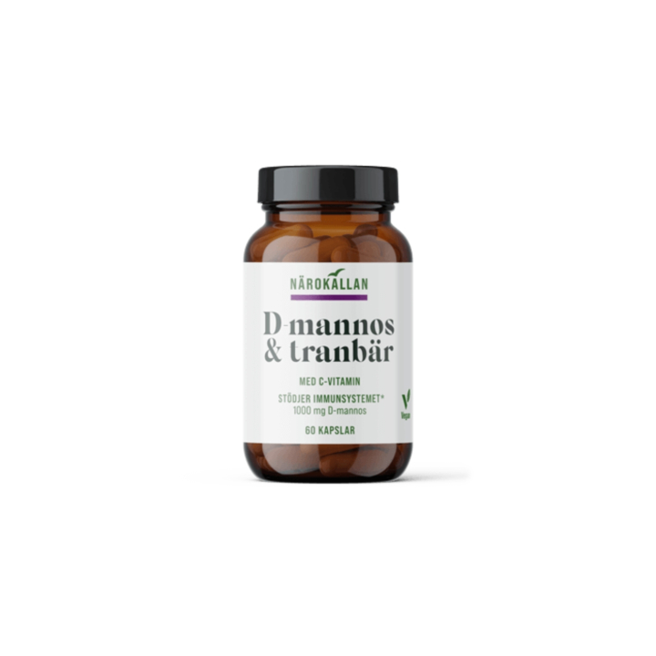 D-Mannoosi + Karpalo 60 kapselia ryhmässä Ravintolisät / Muut ravintolisät / Erityisravintolisät @ Rawfoodshop Scandinavia AB (2193)