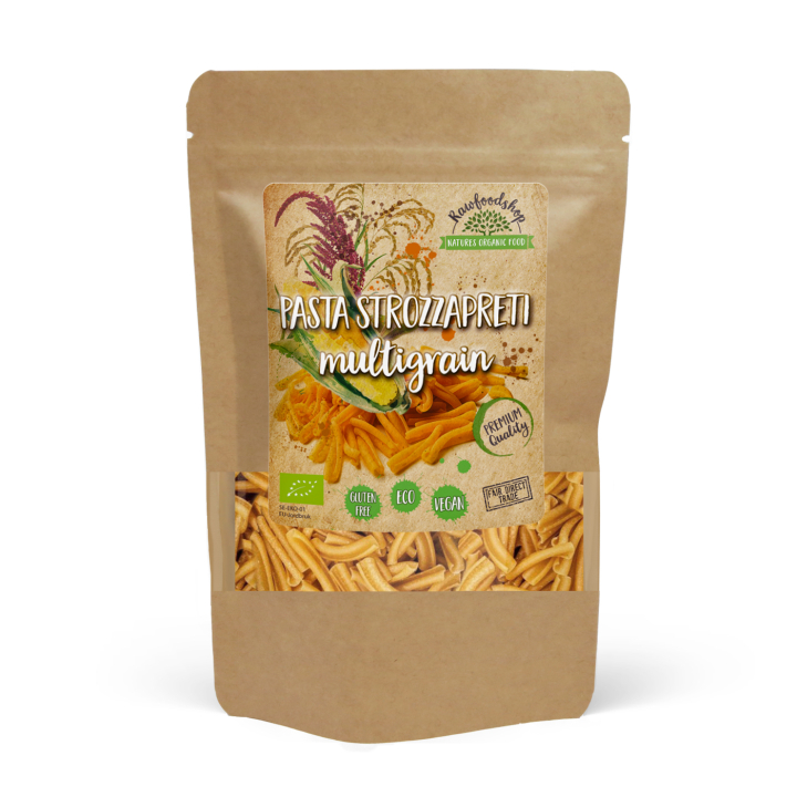 Pasta Strozzapreti Monivilja LUOMU 250g ryhmässä Raaka-aineet / Ruokakomero / Pasta & Nuudelit @ Rawfoodshop Scandinavia AB (22265-1)
