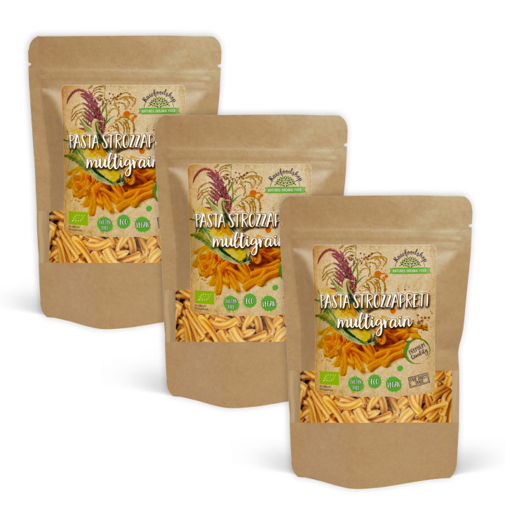 Pasta Strozzapreti Monivilja LUOMU 250g x 3 pakettia ryhmässä Raaka-aineet / Ruokakomero / Pasta & Nuudelit @ Rawfoodshop Scandinavia AB (222651-SET3)