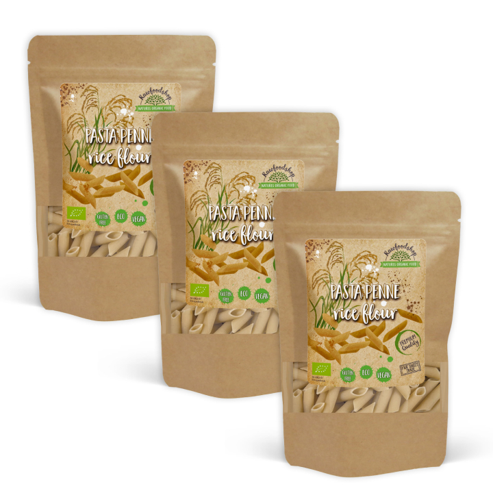Pasta Penne Riisijauho LUOMU 250g x 3 pakettia ryhmässä Raaka-aineet / Ruokakomero / Pasta & Nuudelit @ Rawfoodshop Scandinavia AB (222661-SET3)