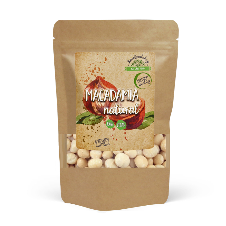 Premium RAW Macadamia-pähkinät 1kg ryhmässä Raaka-aineet / Pähkinät / Macadamia @ Rawfoodshop Scandinavia AB (22410-1)