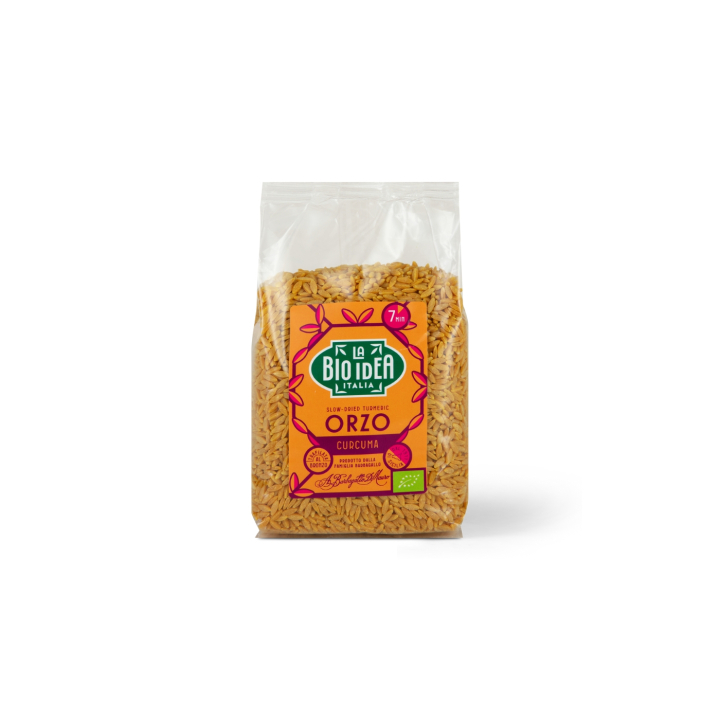 Orzo Kurkuma & Mustapippuri LUOMU 400g ryhmässä Raaka-aineet / Ruokakomero / Pasta & Nuudelit @ Rawfoodshop Scandinavia AB (23202)