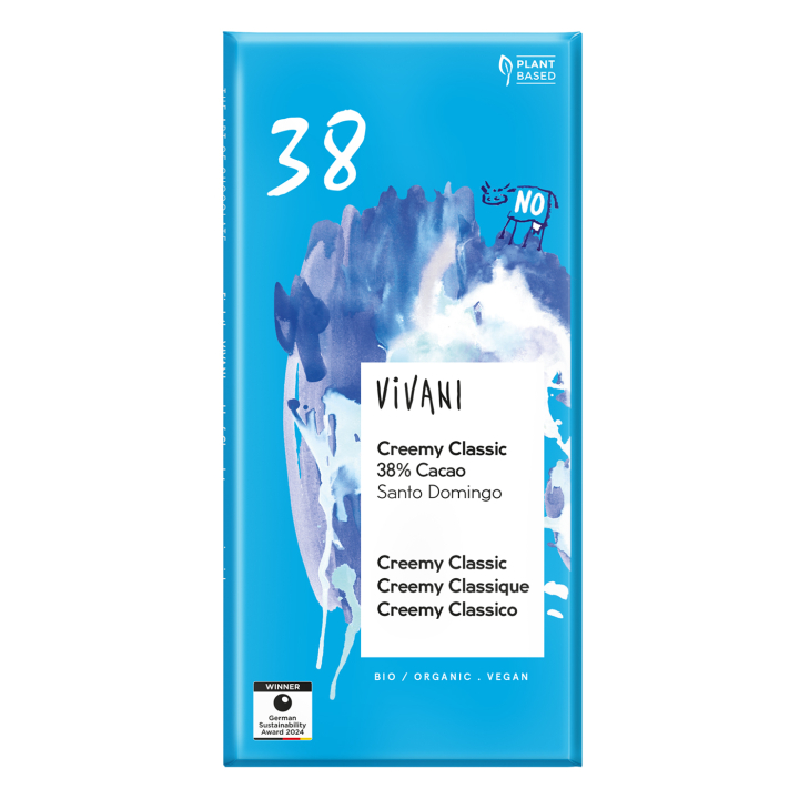 Vivani 38% San Domingo LUOMU 80g ryhmässä Raaka-aineet / Karkkia & Suklaata / Suklaapatukat @ Rawfoodshop Scandinavia AB (25093)