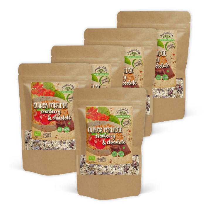 Kvinoa-puuro Chia & Vanilja LUOMU 400g x 5 pakettia ryhmässä Raaka-aineet / Ruokakomero / Granolaa, & Puuroa @ Rawfoodshop Scandinavia AB (27027-SET5)
