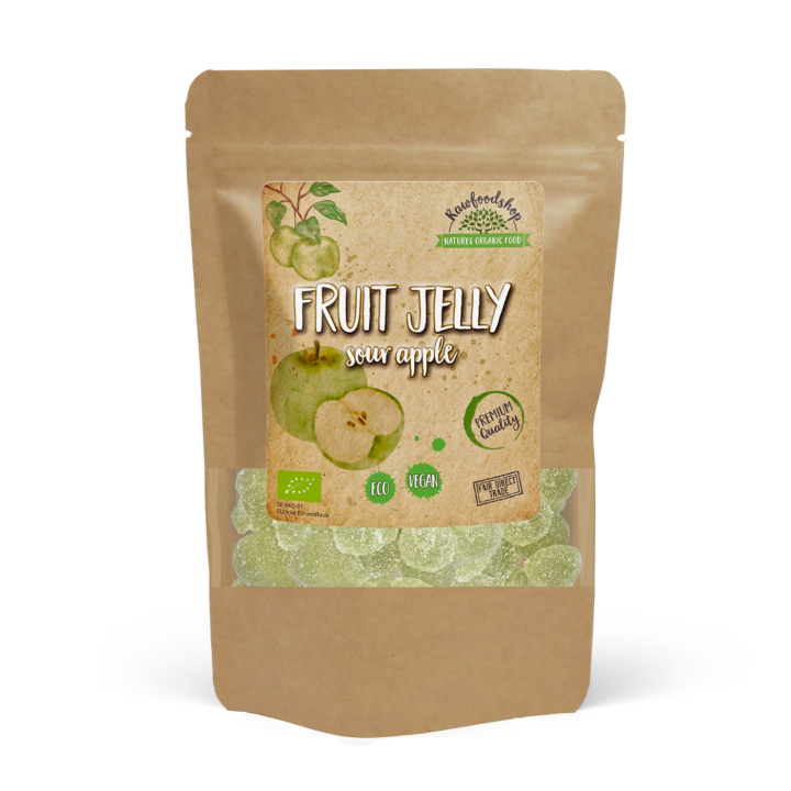 Hedelmähyytelö hapan omena LUOMU 100g ryhmässä Raaka-aineet / Karkkia & Suklaata / Makeiset @ Rawfoodshop Scandinavia AB (29145-100)