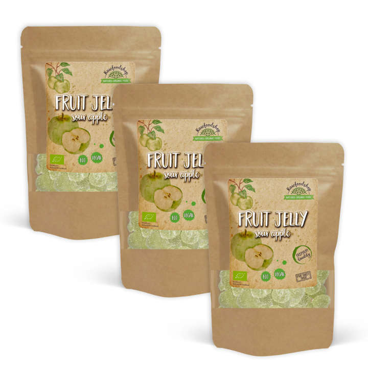 Hedelmähyytelö Kirpeä omena LUOMU 100g x 3 pakettia ryhmässä Raaka-aineet / Karkkia & Suklaata / Makeiset @ Rawfoodshop Scandinavia AB (29145100-SET3)