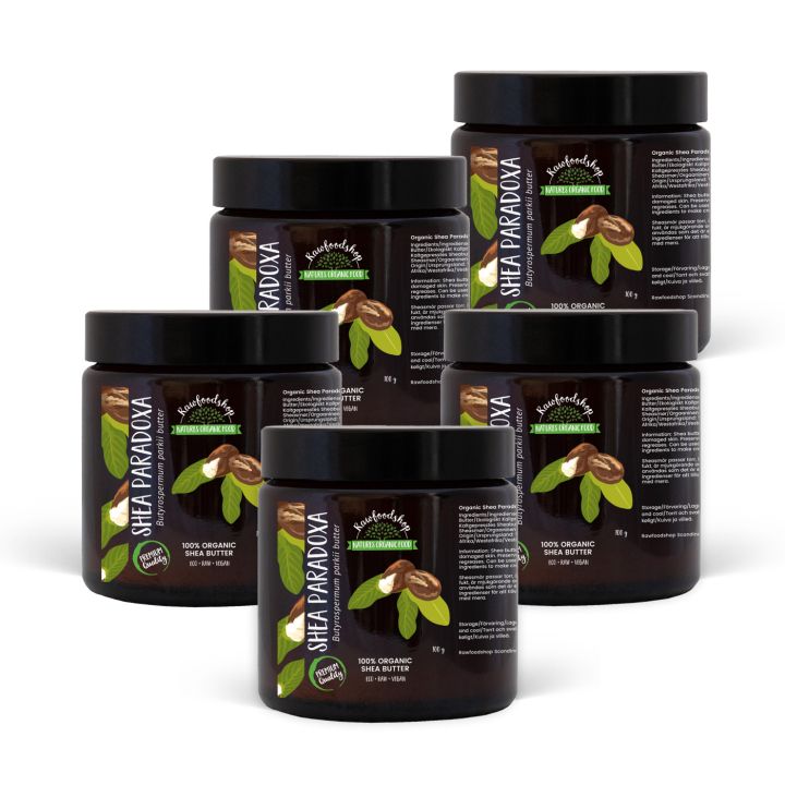 Sheavoi Paradoxa LUOMU 100g x 5 purkkia ryhmässä Raaka-aineet / Ruokakomero / Öljyt / Voi & Rasva @ Rawfoodshop Scandinavia AB (300541-SET5)