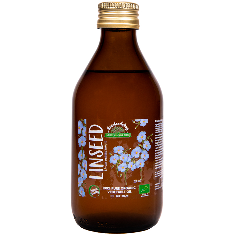 Pellavaöljy LUOMU 250ml ryhmässä Iho & Vartalo / Luonnollinen DIY / Kasviöljyt @ Rawfoodshop Scandinavia AB (3121202)