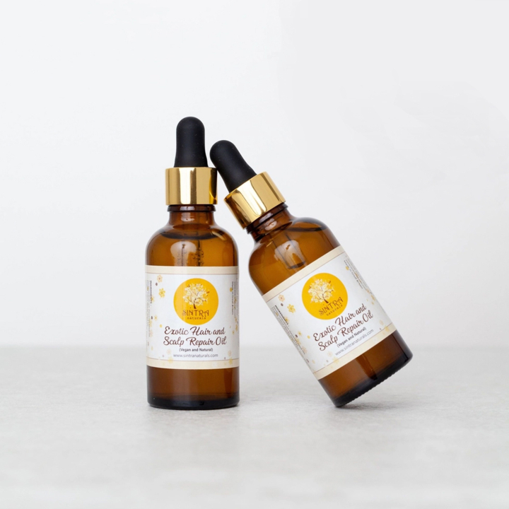 Eksoottinen Hiusöljy Hiuksille & Päänahalle 50ml ryhmässä Iho & Vartalo / Hiukset / Seerumi & Öljy @ Rawfoodshop Scandinavia AB (330129-1)