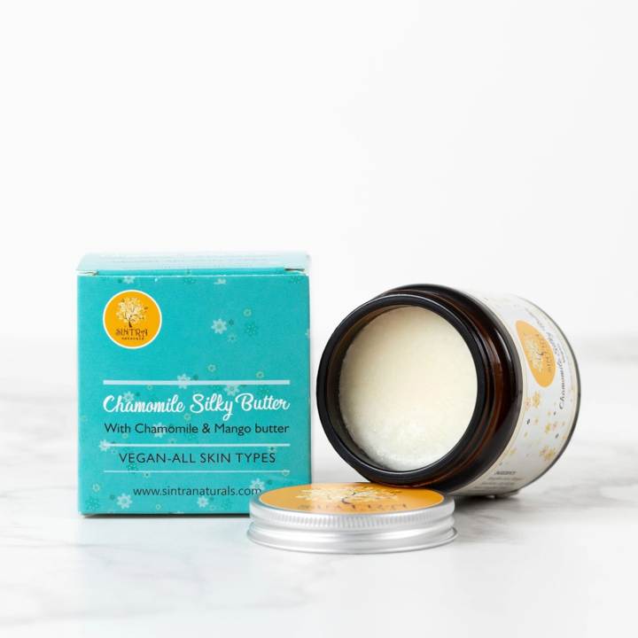 Silky Bodybutter Kamomilla 120ml ryhmässä Iho & Vartalo / Vartalo / Vartalovoide & öljy @ Rawfoodshop Scandinavia AB (330499-3)