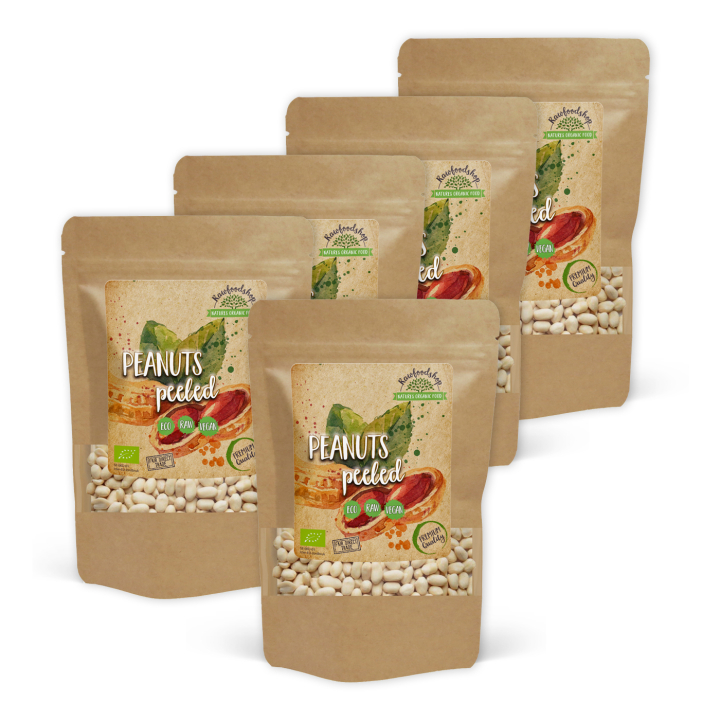 Maapähkinät Premium Kuoritut RAW LUOMU 200g x 5 pakettia ryhmässä Raaka-aineet / Pähkinät / Maapähkinät @ Rawfoodshop Scandinavia AB (3393-SET5)