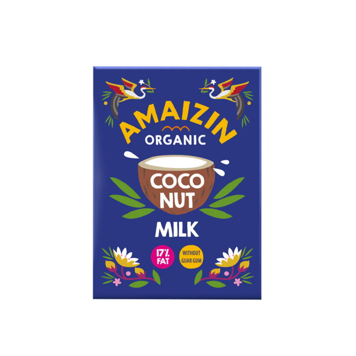 Amaizin Kookosmaito 17% rasvaa LUOMU 500 ml ryhmässä Raaka-aineet / Ruokakomero / Mauste / Säilyke @ Rawfoodshop Scandinavia AB (395140-500)