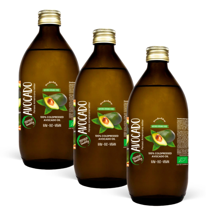 Avokadoöljy LUOMU 50 ml x 3 pulloa ryhmässä Iho & Vartalo / Luonnollinen DIY / Kasviöljyt @ Rawfoodshop Scandinavia AB (401381-SET3)