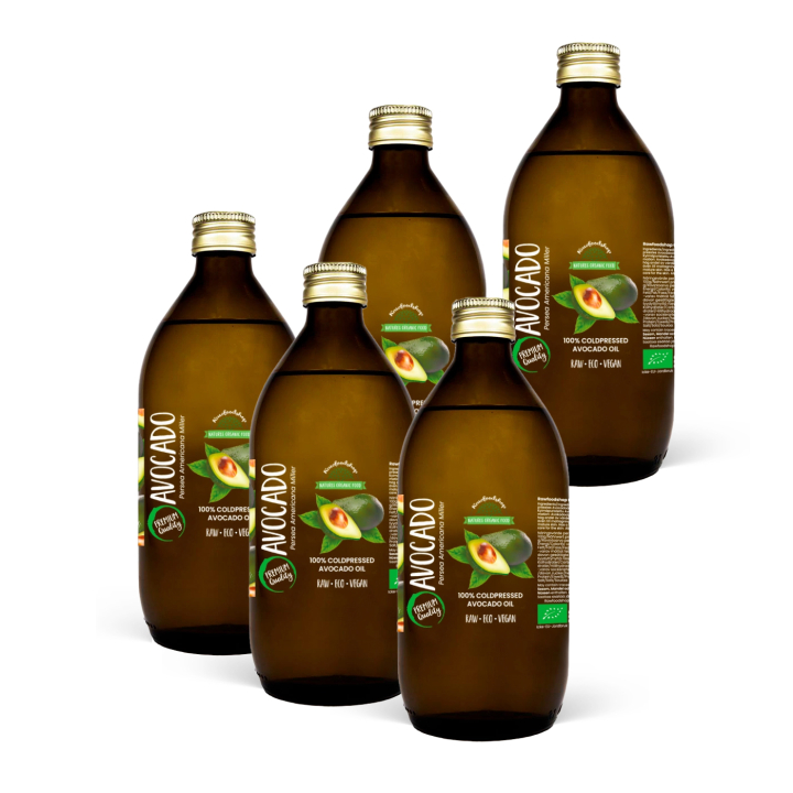 Avokadoöljy LUOMU 150 ml x 5 pulloa ryhmässä Raaka-aineet / Ruokakomero / Öljyt @ Rawfoodshop Scandinavia AB (401382-SET5)