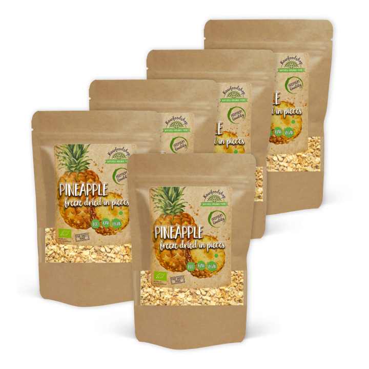 Ananas Paloja Pakastekuivattu LUOMU 50g x 5 pakettia ryhmässä Raaka-aineet / Hedelmät & Marjat / Ananas @ Rawfoodshop Scandinavia AB (4015150-SET5)