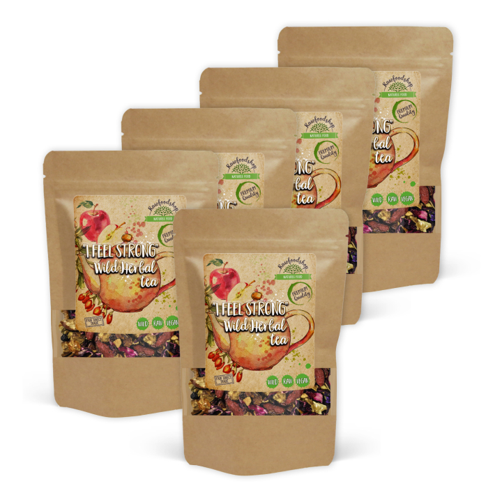 I Feel Strong Villi Yrttitee 100g x 5 pakettia ryhmässä Raaka-aineet / Juomat / Teet @ Rawfoodshop Scandinavia AB (40193-SET5)